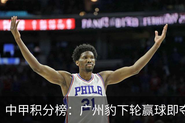 中甲积分榜：广州豹下轮赢球即夺冠冲超，二三四名仅差1分